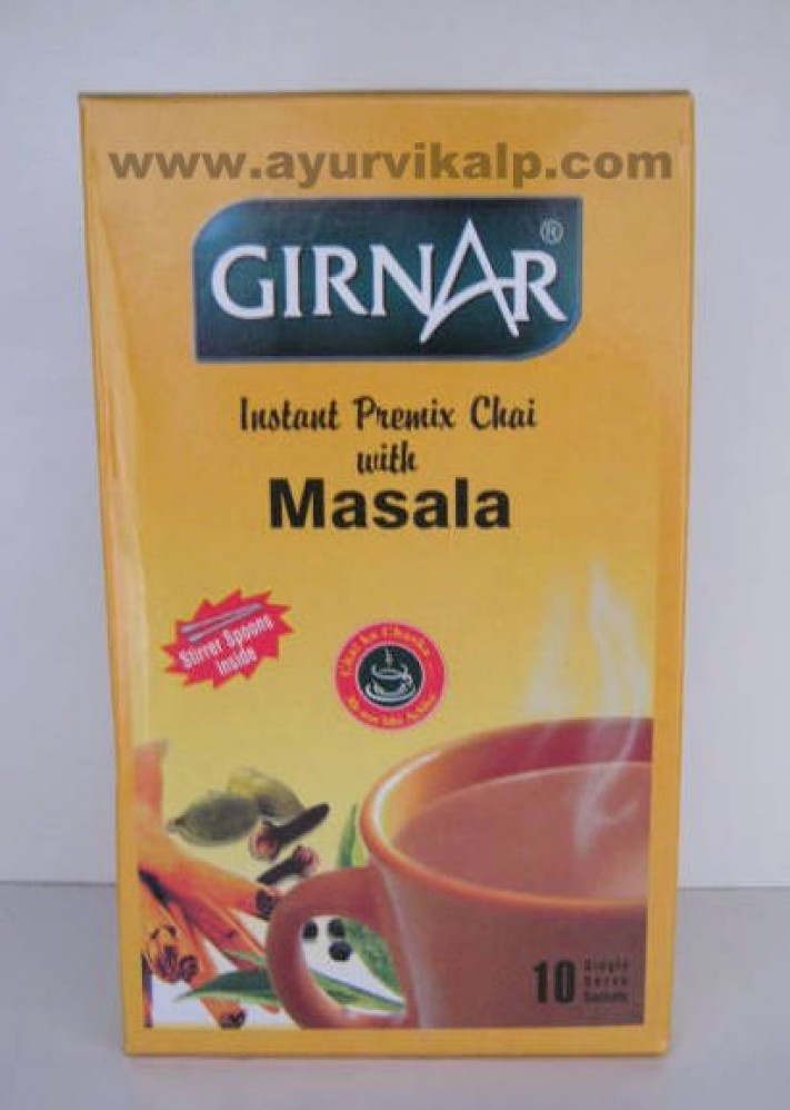 GIRNAR, Instant Premix Tea with MASALA 10 Single Serve Sachets