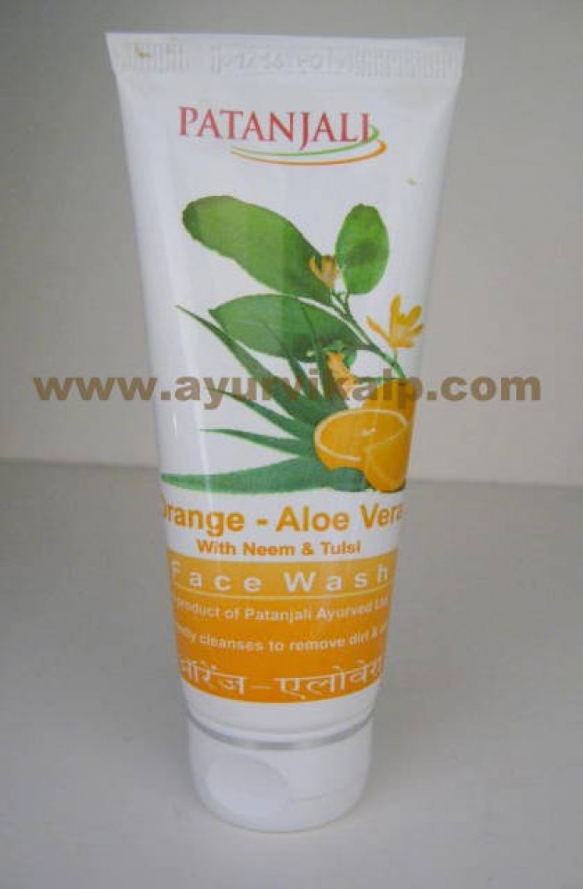 Orange Aloe Vera Aloe Vera Face Wash Patanjali Face Wash